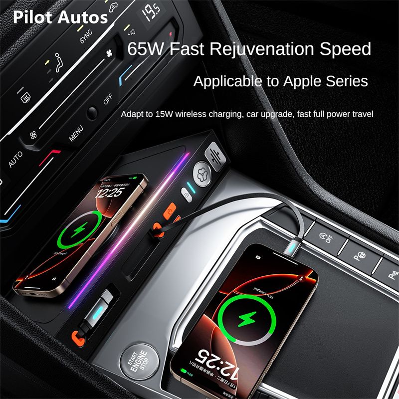 Car Air Freshener - Pengisi Daya Cepat Mobil 130W, Stasiun