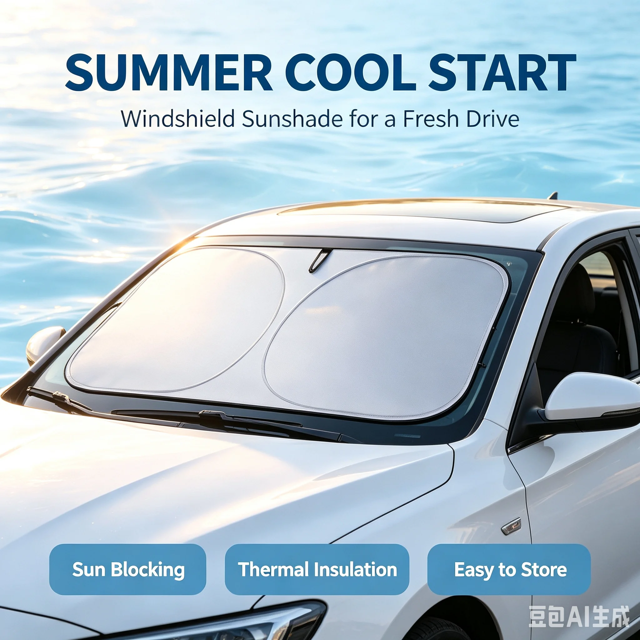 Penutup Pelindung Matahari Lip - Windshield Sun Shade ulasan dan harga