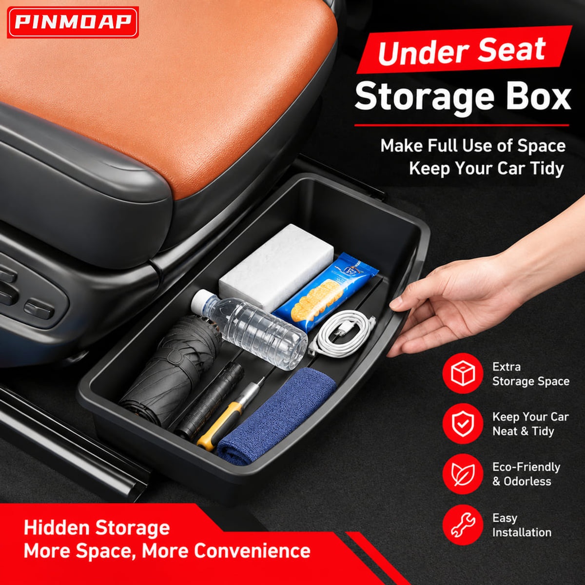 PINMOAP, Nampan Penyimpanan di - Car Cable Organizer ulasan dan harga