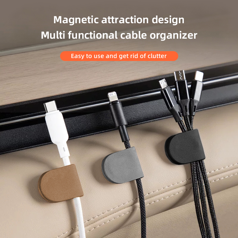 1/2/4 buah Pengatur Kabel Magn - Car Cable Organizer ulasan dan harga